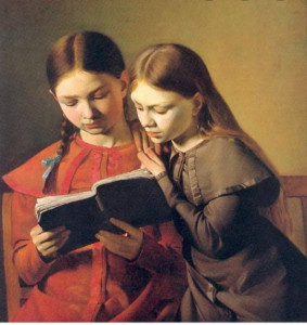Les Petites filles modèles'' peinte en 1826 par Constantin Hansen